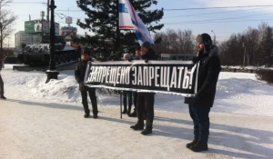 В Барнауле провели пикет против ограничений интернет-торговли.