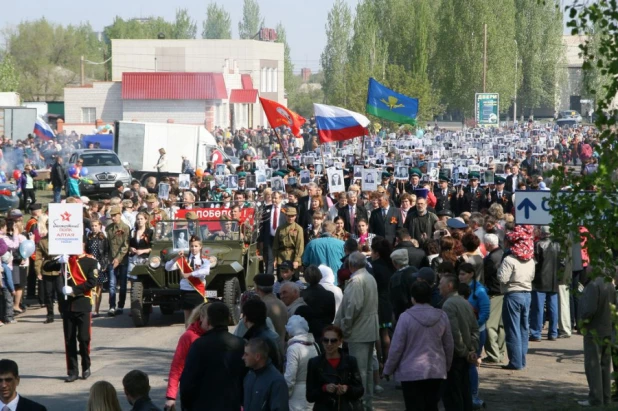 Акция  "Бессмертный полк" в Кулунде.