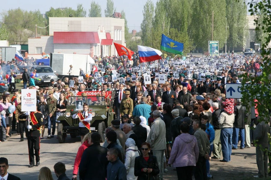 Акция  &quot;Бессмертный полк&quot; в Кулунде.