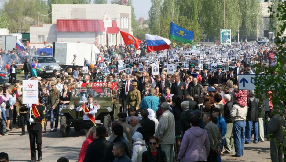 Акция  "Бессмертный полк" в Кулунде.