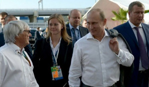 Владимир Путин на сочинском этапе Формулы-1.