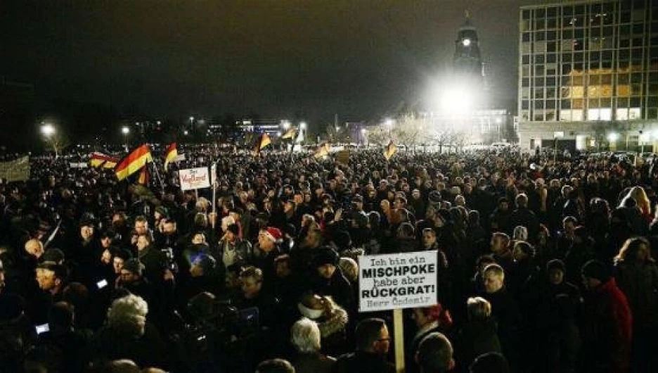 Акция протеста в Германии.