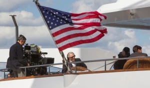 Кадр со съемки фильма "Волк с Уолл-стрит".