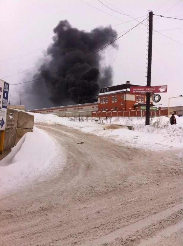 Пожар в Барнауле.