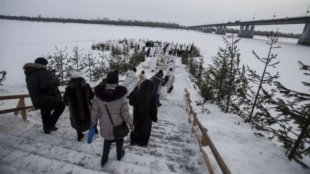 Крещение в Барнауле. 19 января 2015 года.