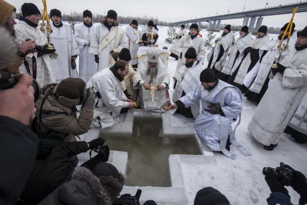 Крещение в Барнауле. 19 января 2015 года.