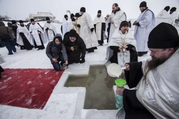 Крещение в Барнауле. 19 января 2015 года.