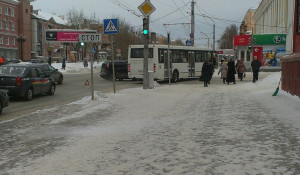 ДТП в Барнауле с участием общественного транспорта.