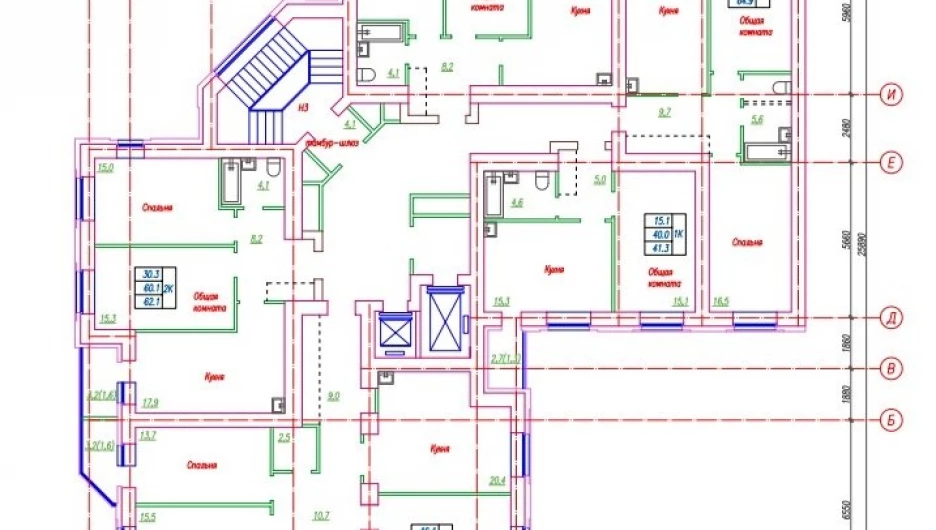 Варианты планировок в доме на месте завода "Лакт".