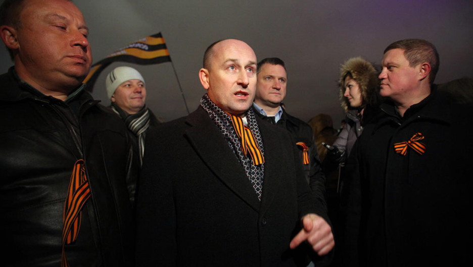 В России прошли акции "Антимайдана". 21 февраля 2014 года.