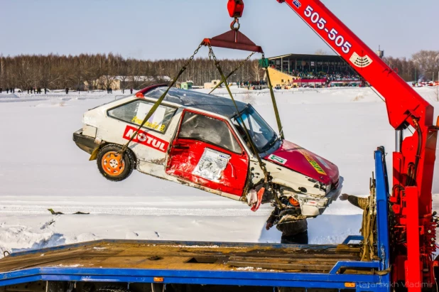 Автогонки на барнаульском ипподроме. 22 февраля 2015 года.