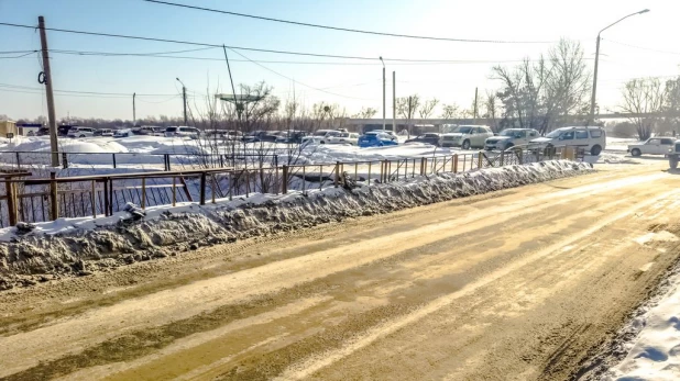 Аварийный мост через Барнаулку.