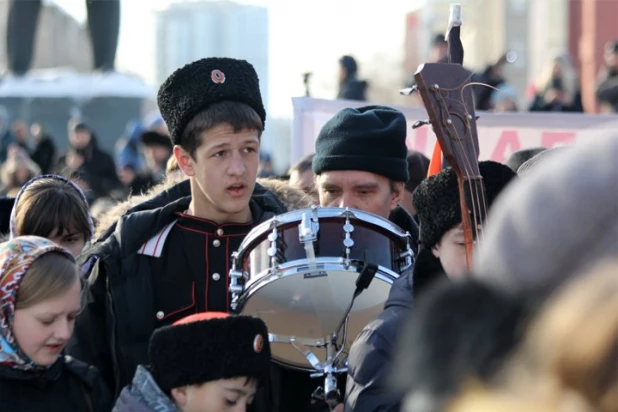 Митинг  "Защити свою веру" в Новосибирске.