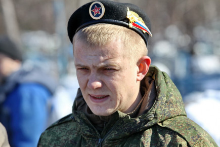 Прощание и похороны ополченца Ивана Королькова. Барнаул, 7 марта 2015 года.