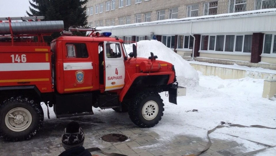 Пожар в барнаульской больнице.