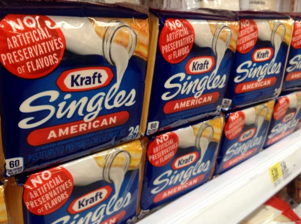 Kraft Singles. Плавленый сырный продукт.