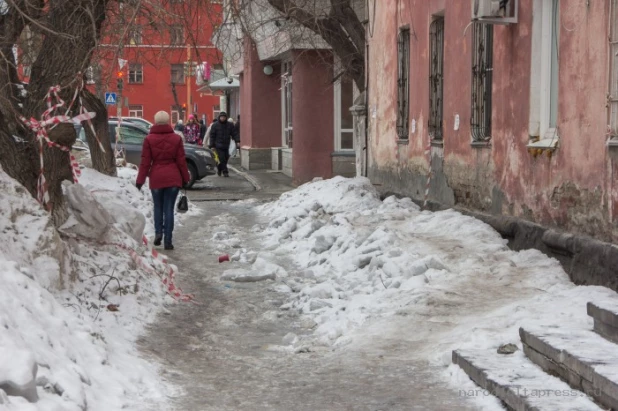 Улица Крупской в марте.