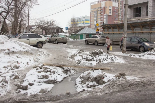 Улица Крупской в марте.