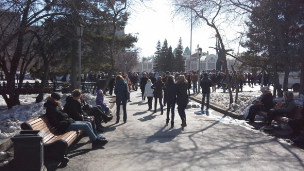 Митинг в поддержку оперы "Тангейзер" в Новосибирске.