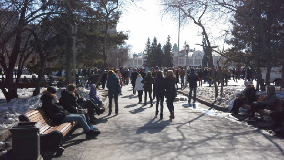 Митинг в поддержку оперы "Тангейзер" в Новосибирске.