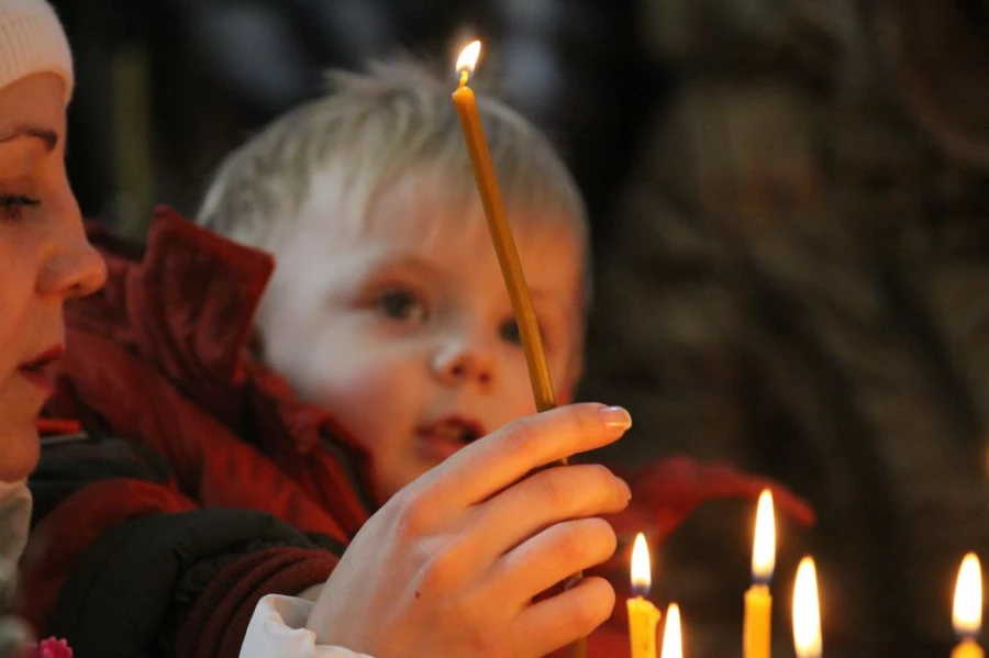 Вербное воскресенье в Барнауле. 5 апреля 2015 года.