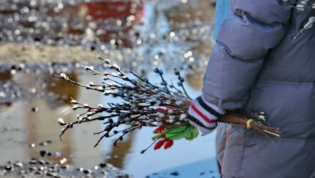 Вербное воскресенье в Барнауле. 5 апреля 2015 года.