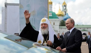Патриарх Кирилл и Владимир Путин.