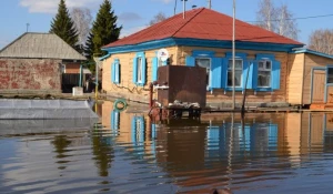 Паводок в с. Лебяжье Центрального района Барнаула, апрель, 2015 года.