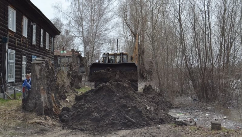 Паводок в Затоне, 23 апреля 2015 года.