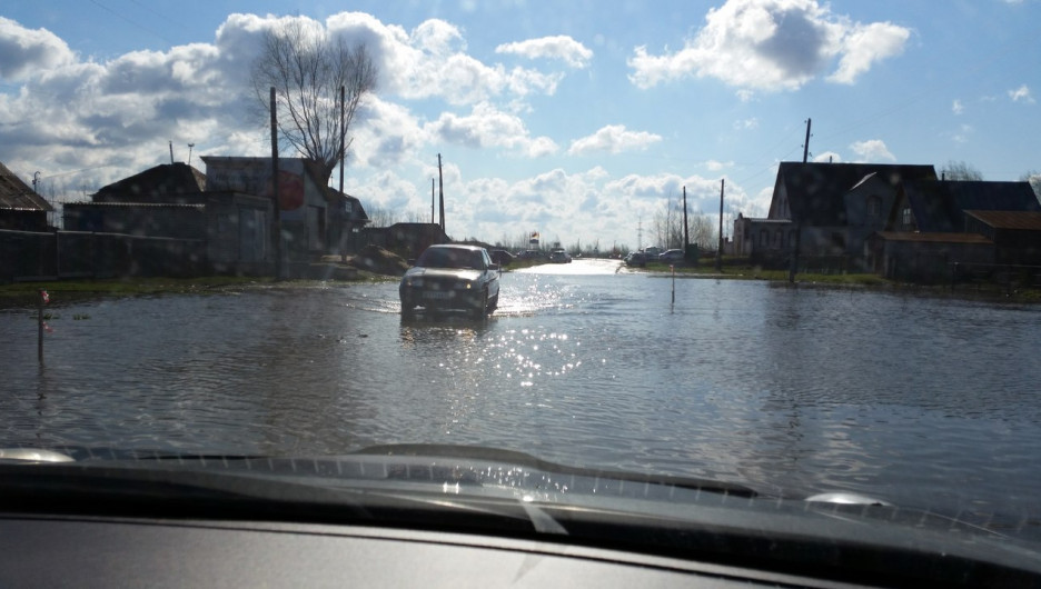 Паводок в Затоне, 28 апреля 2015 года.