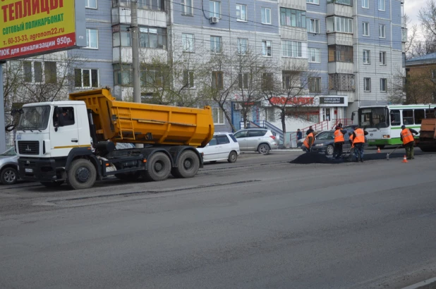 Ремонт дорог в Барнауле.