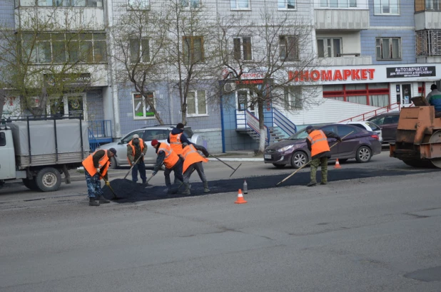 Ремонт дорог в Барнауле.