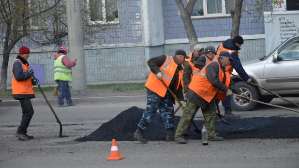 Ремонт дорог в Барнауле.