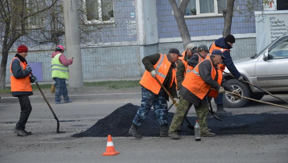 Ремонт дорог в Барнауле.