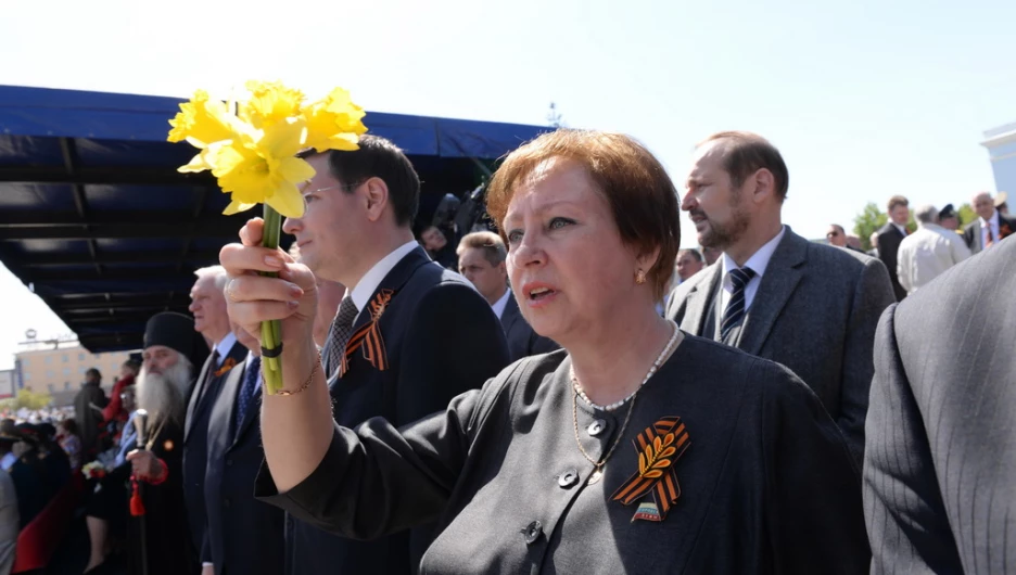 Шествие "Бессмертного полка" в Барнауле 9 мая 2015 года.