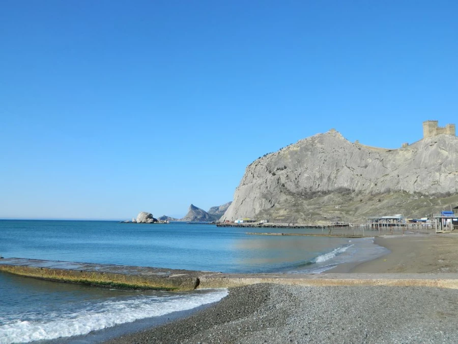 Крым, пляж Судак.
