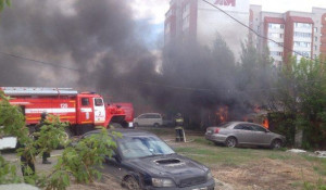 Пожар на улице Антона Петрова, 247