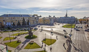 Площадь Октября в Барнауле.