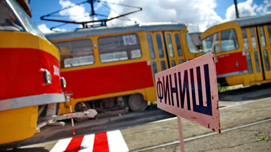 Соревнования трамвайщиков в Барнауле.