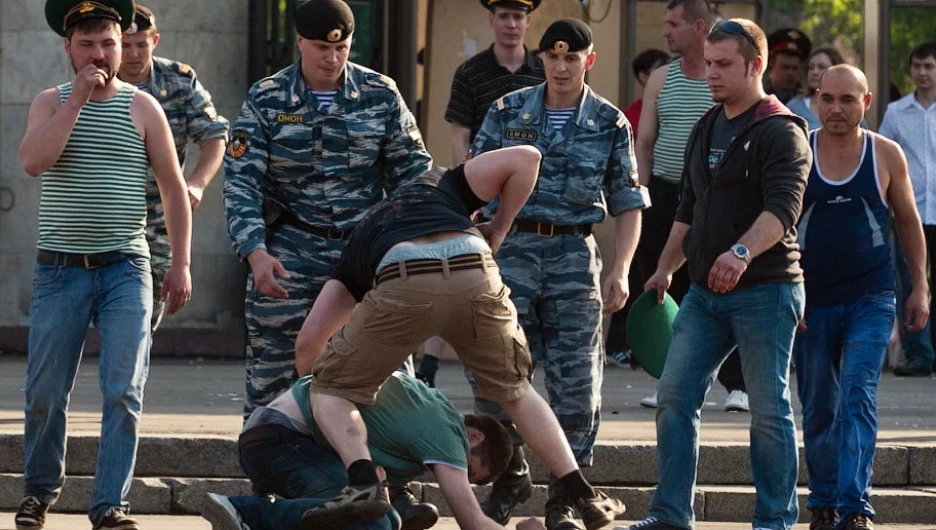 Драка пограничников.