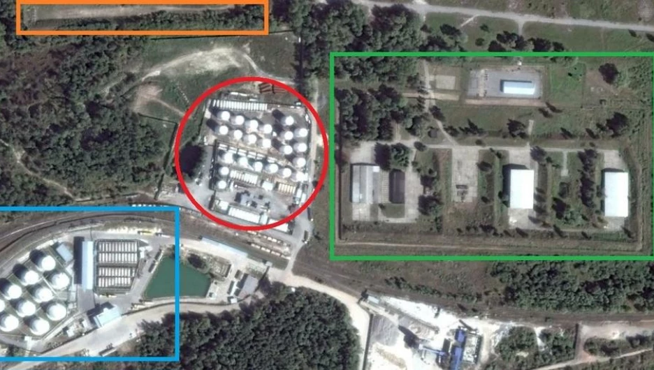 Нефтебаза и расположение объектов.