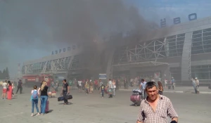 Пожар в аэропорту Толмачево.