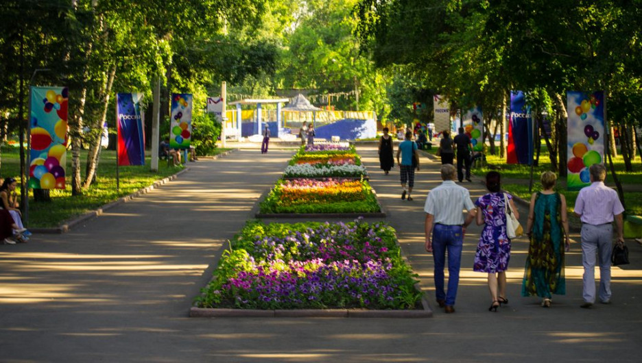 Будущий рекреационный комплекс "Парк Центрального района с аптекарским садом" в Барнауле. Июнь, 2015.