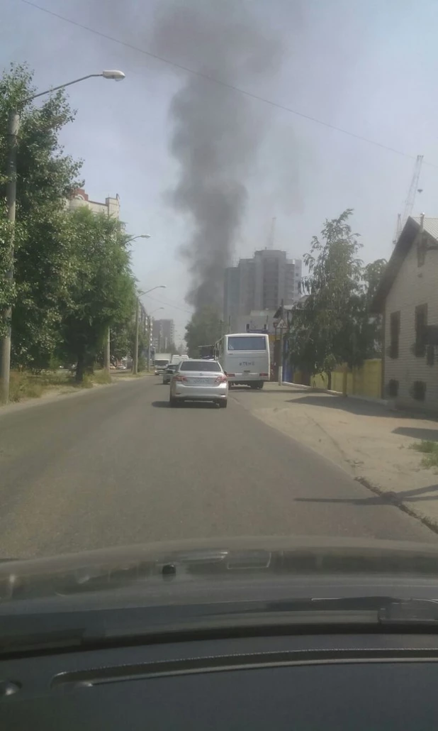 Пожар на новостройке на ул. Партизанская, 151.