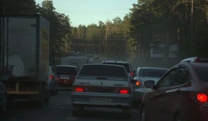 Пробка в Барнауле.