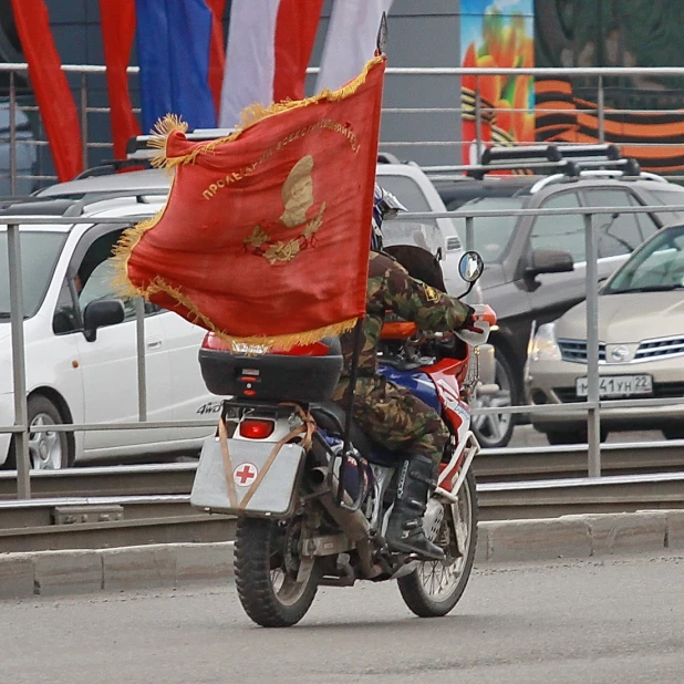 Мотоциклисты в Барнауле.