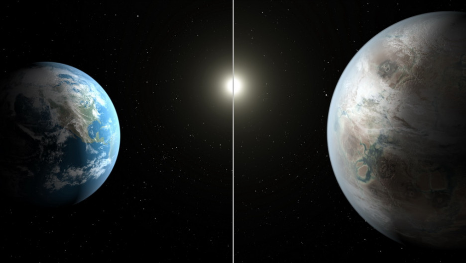 Земля и Kepler-452b.