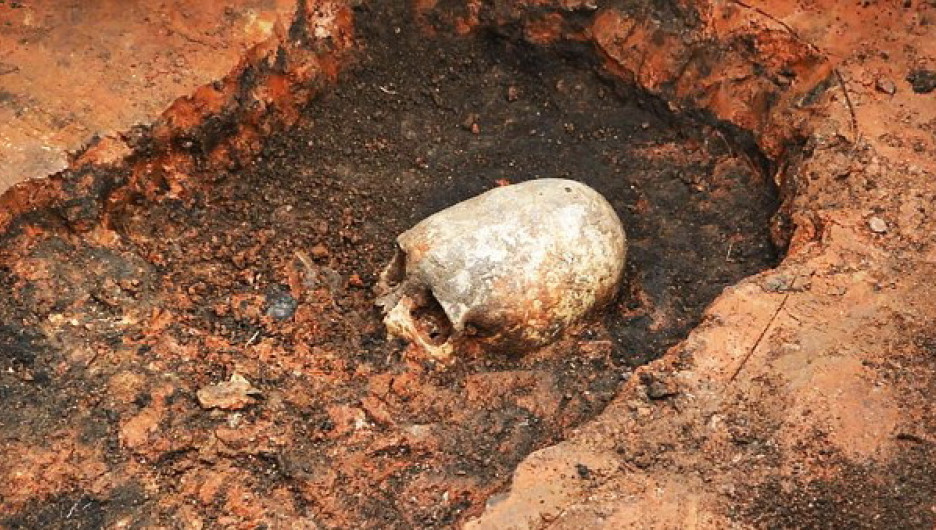 В Аркаиме нашли женский скелет с деформированным черепом.