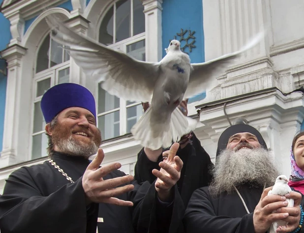 Алтайские служители православной церкви.