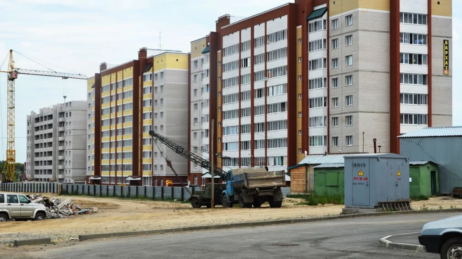 Стройка в Новоалтайске.